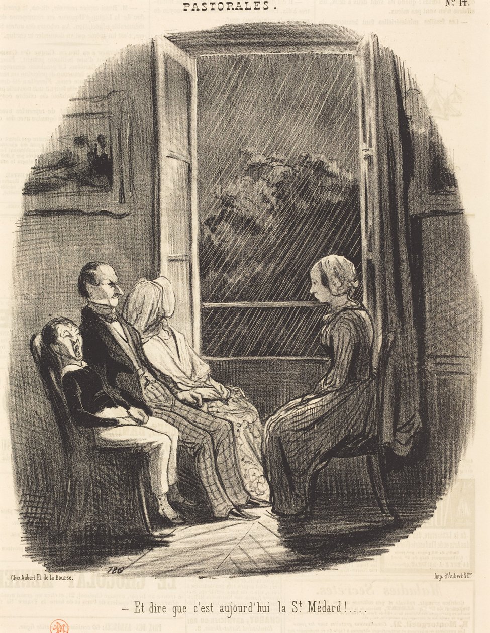 ¡Y pensar que hoy es San Medardo! de Honoré Daumier