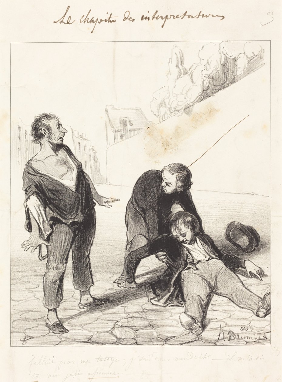No debías tutearme, estoy en... de Honoré Daumier