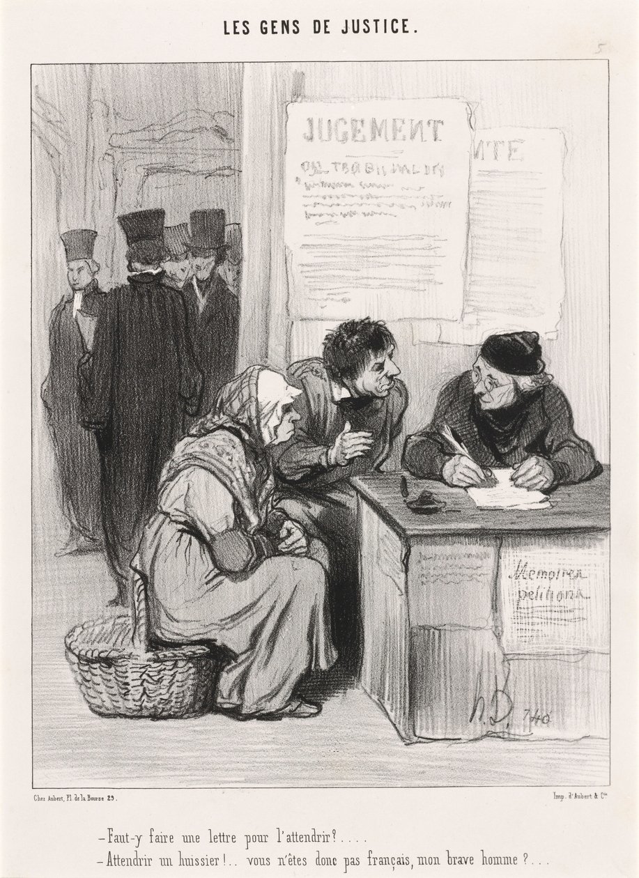 ¿Hay que escribirle una carta para ablandarle de Honoré Daumier