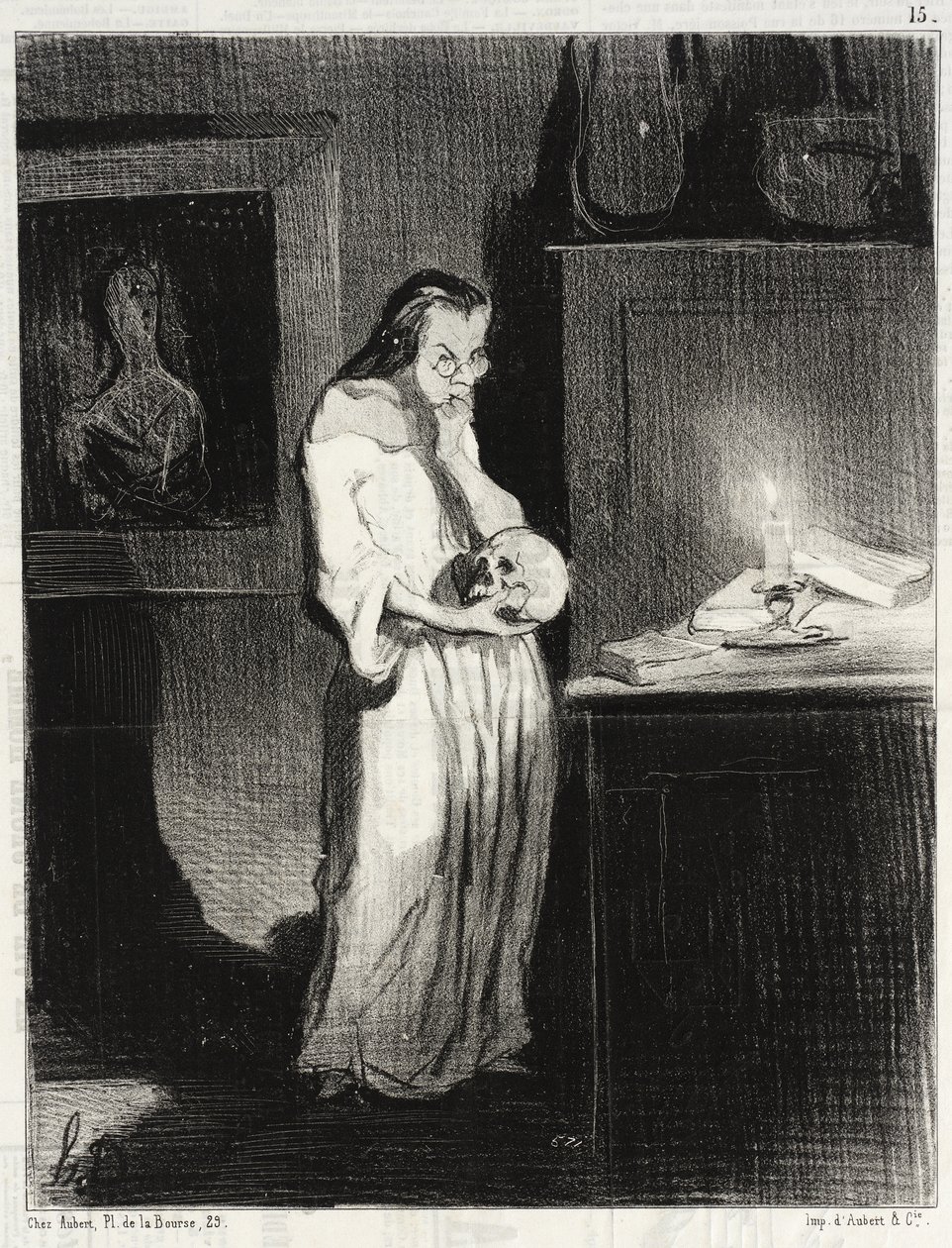 Mujer de letras humanitaria entregándose al hombre... de Honoré Daumier