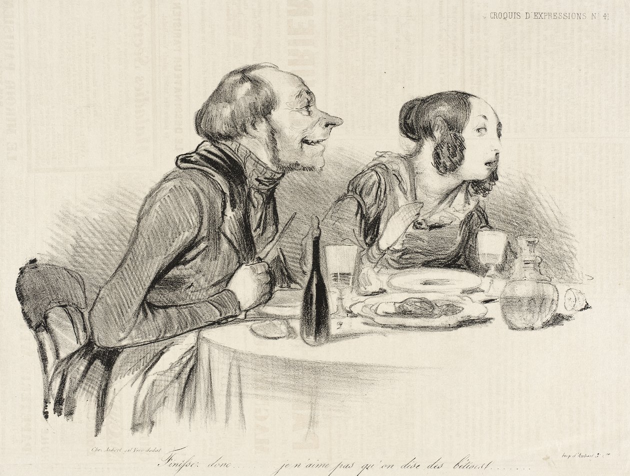 Venga, ya basta... No me gusta que se digan tonterías... de Honoré Daumier