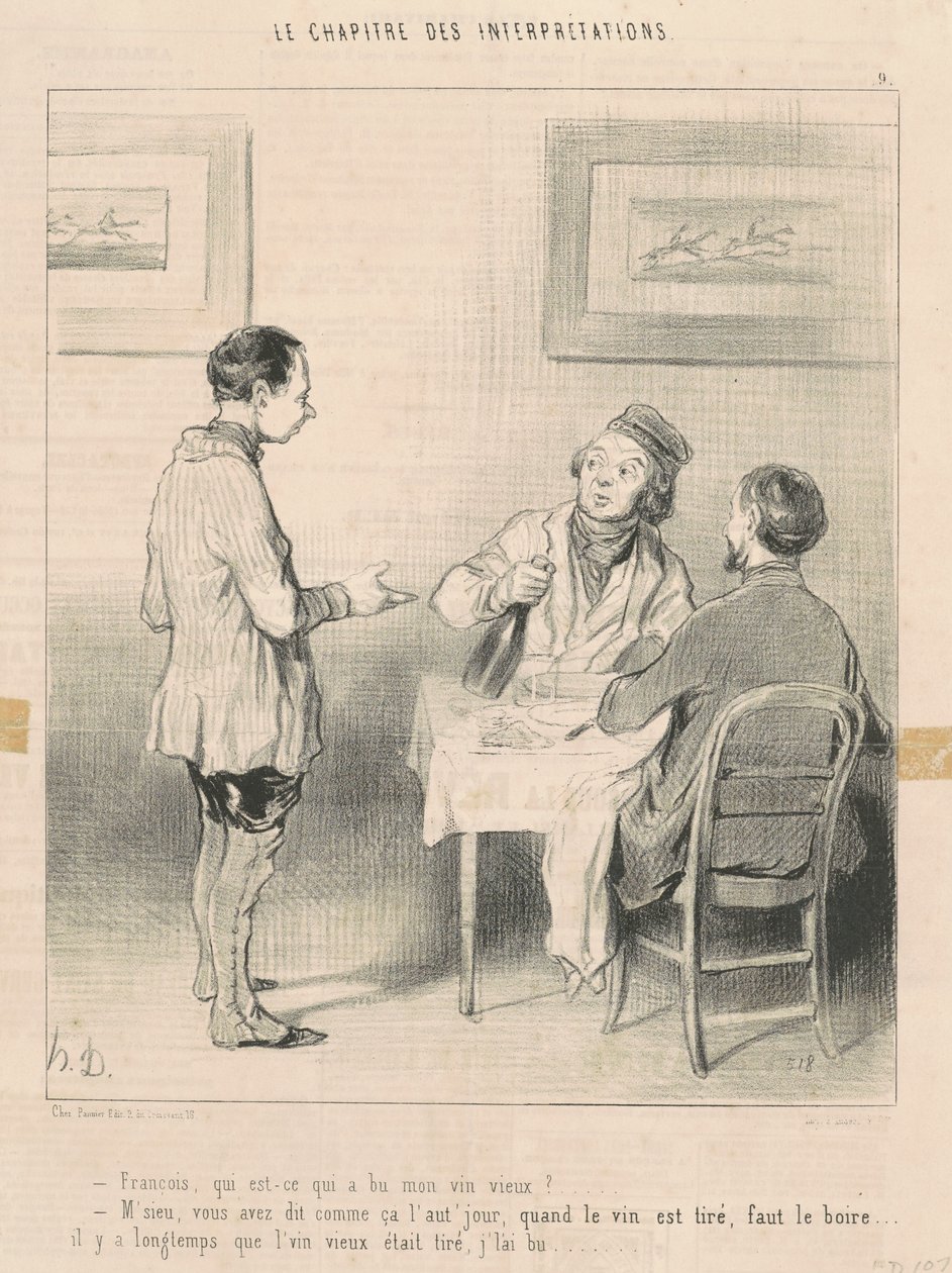 François, ¿quién ha bebido mi vino ... de Honoré Daumier