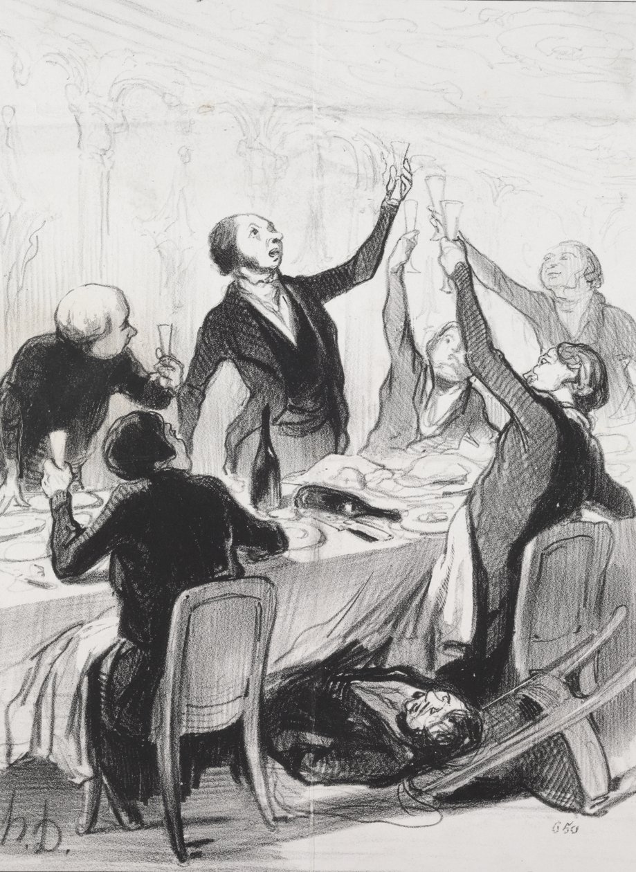 Un brindis número 43... a la Sociedad de la Templanza de Honoré Daumier