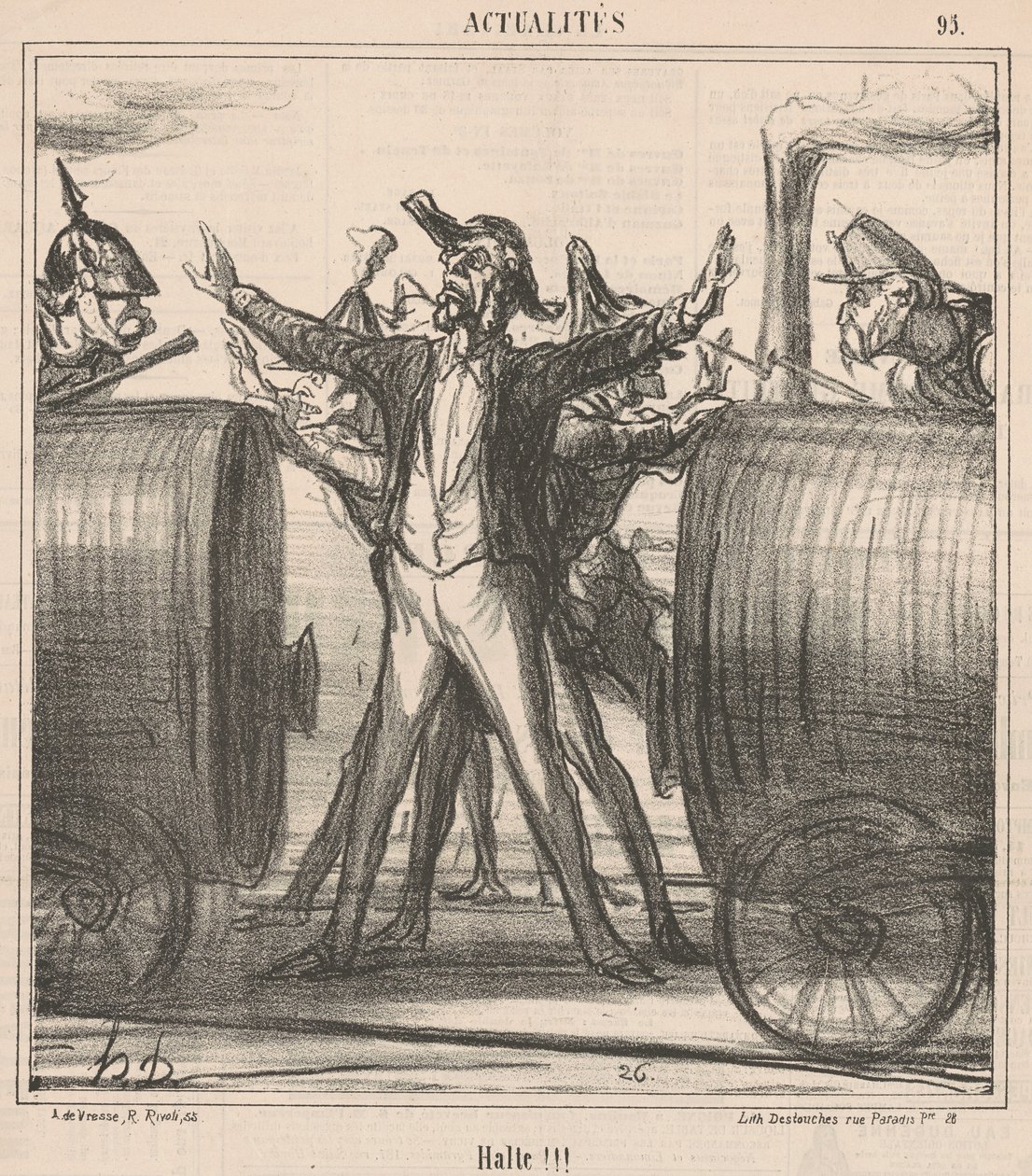 ¡Alto!!! de Honoré Daumier
