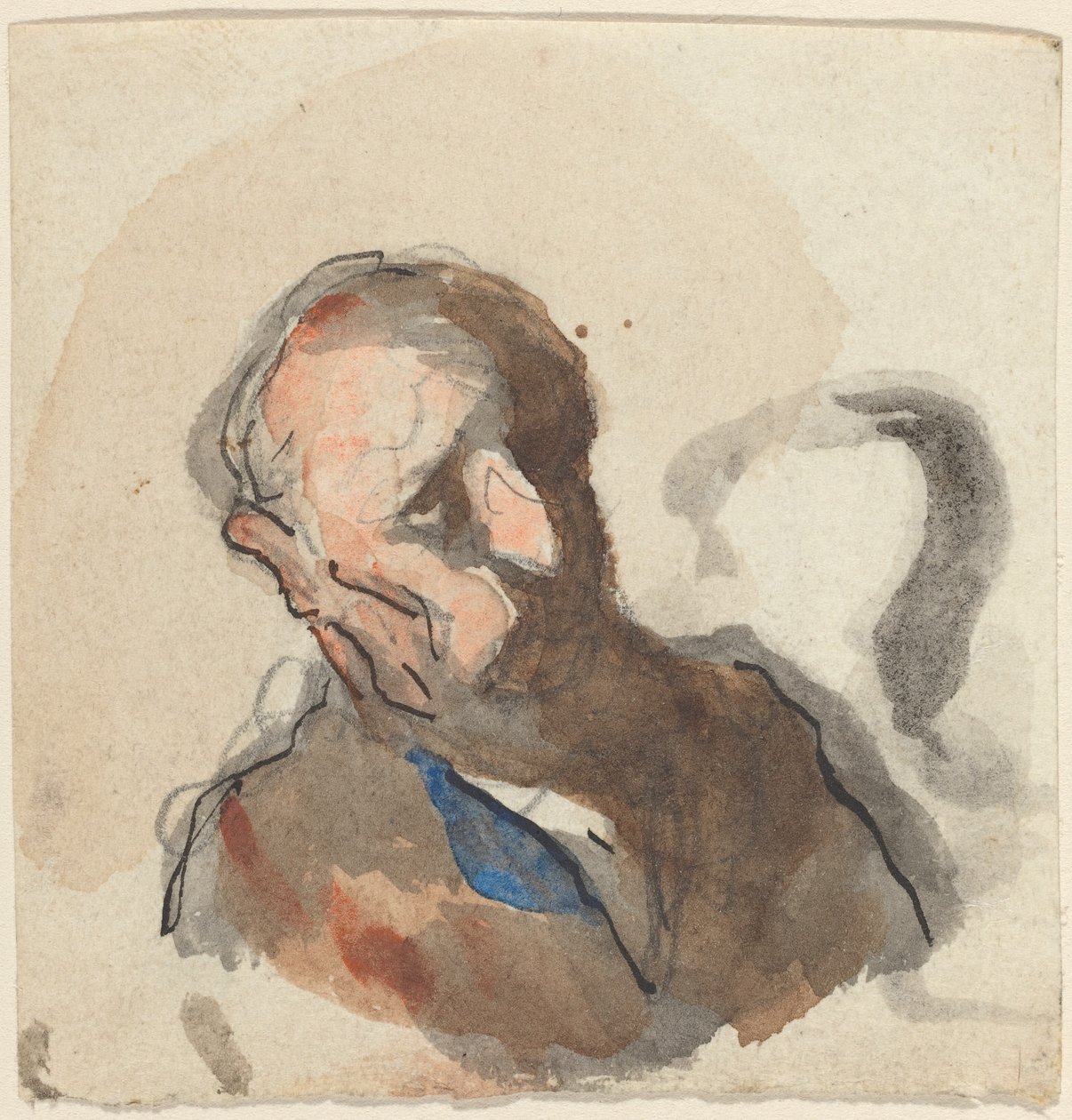 Cabeza de un hombre de Honoré Daumier
