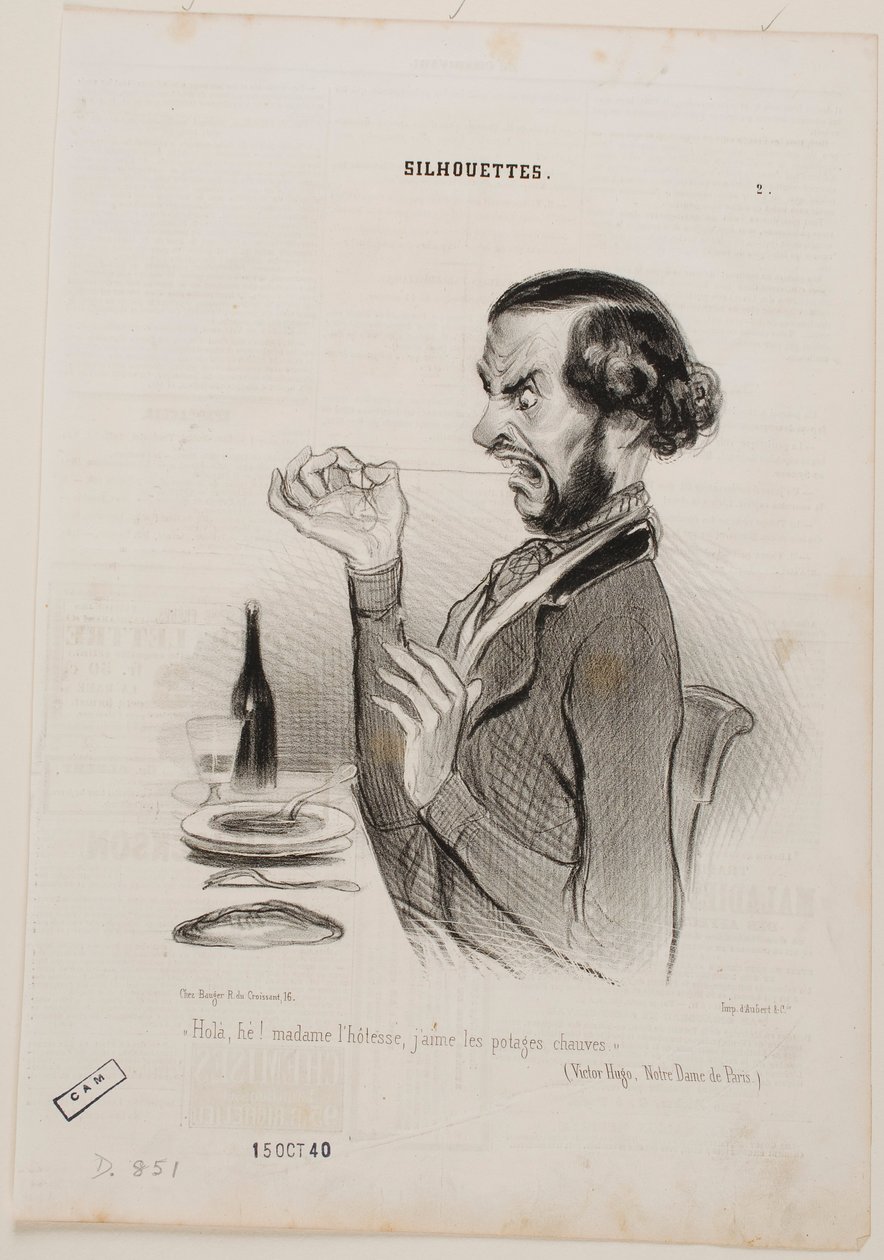 ¡Oye! Camarera, ¡prefiero la sopa sin nada! de Honoré Daumier