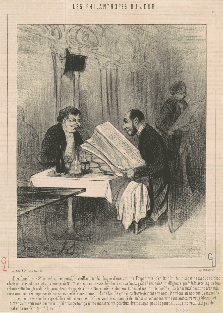 Ayer en la calle Saint-Honoré ... un anciano de Honoré Daumier