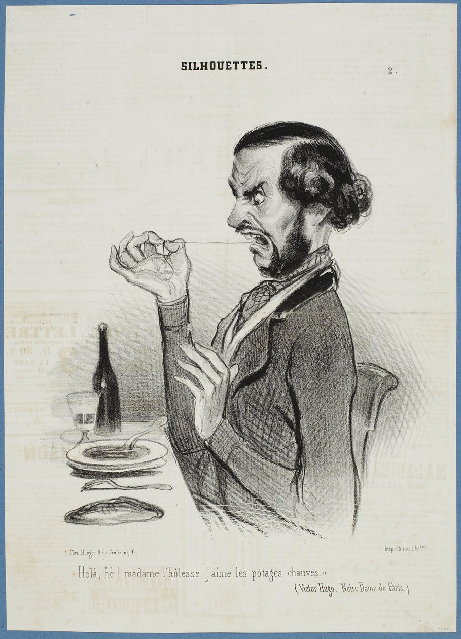 ¡Espere! Camarera, prefiero las verduras bien afeitadas. de Honoré Daumier