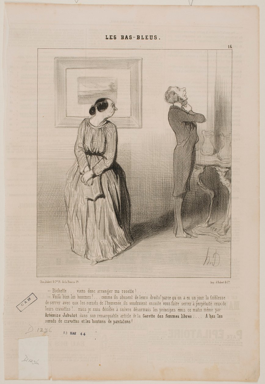 Cariño… ¡ven a arreglarme la corbata!… de Honoré Daumier