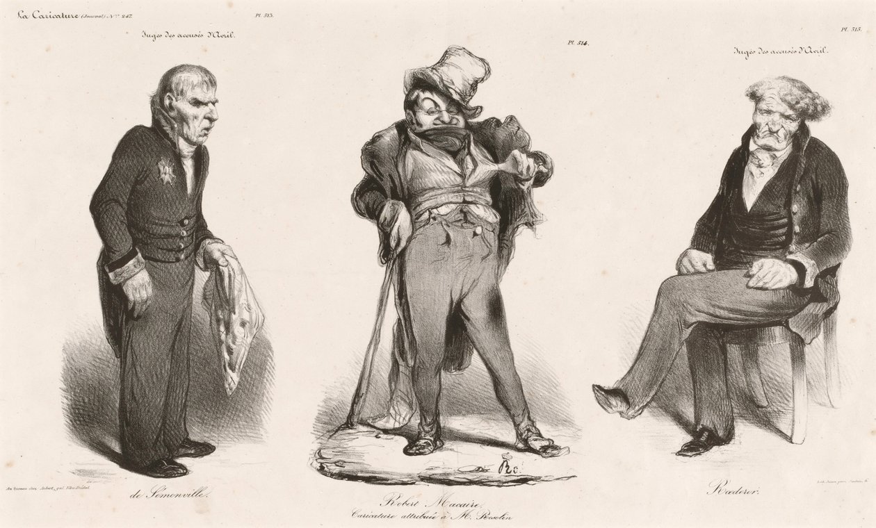 Huguet de Sémonville - Robert Macaire (Thiers) - Conde Roederer de Honoré Daumier
