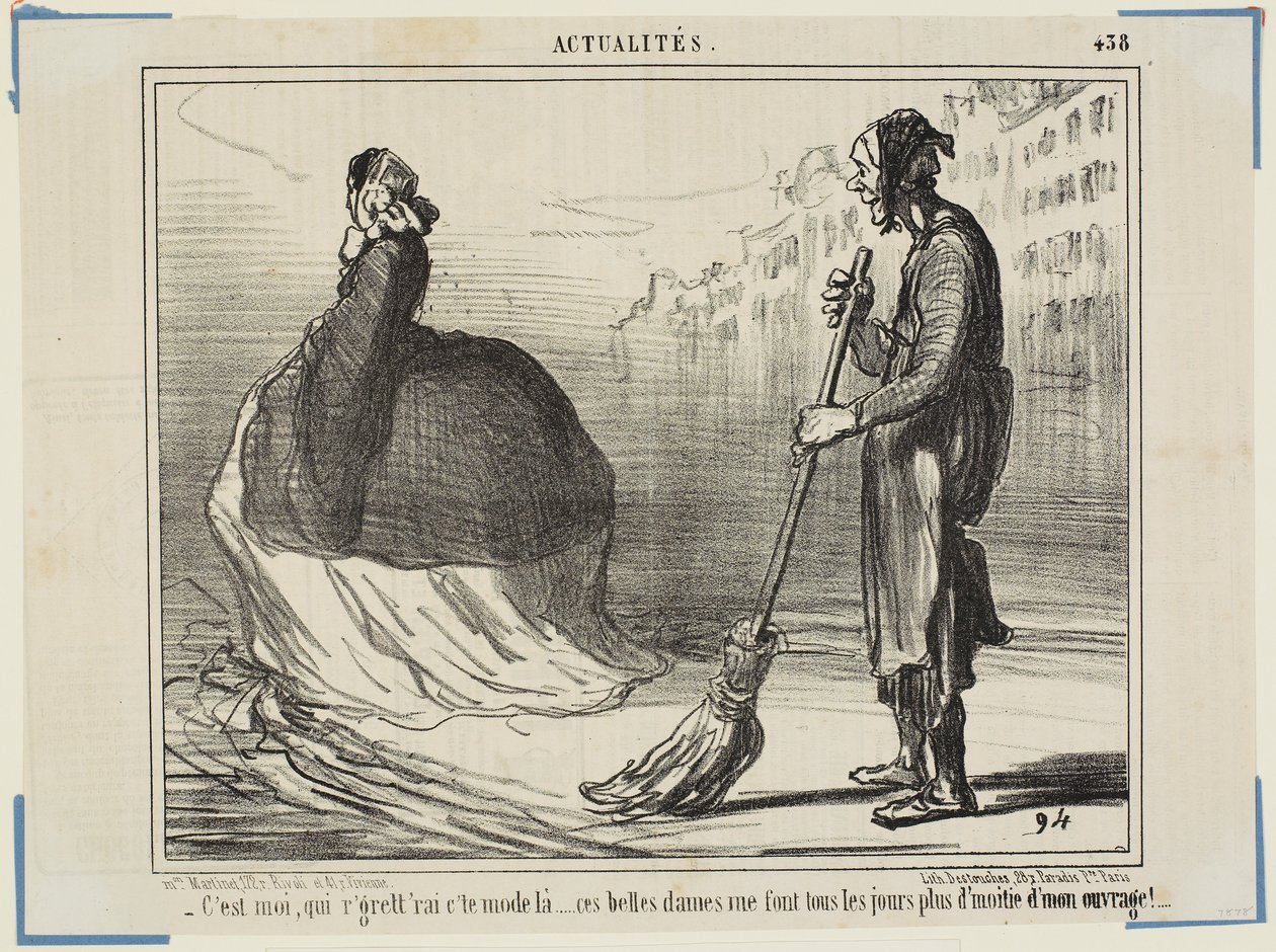 Debería lamentar este estilo ... ¡Estas grandes damas disminuyen mi trabajo cada día! de Honoré Daumier