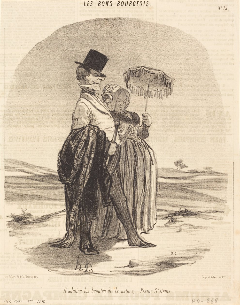 Admira las bellezas de la naturaleza - Plaine St. Denis de Honoré Daumier