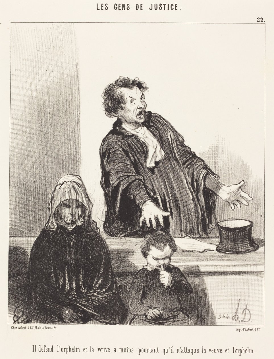 Defiende al huérfano y a la viuda, a menos que... de Honoré Daumier
