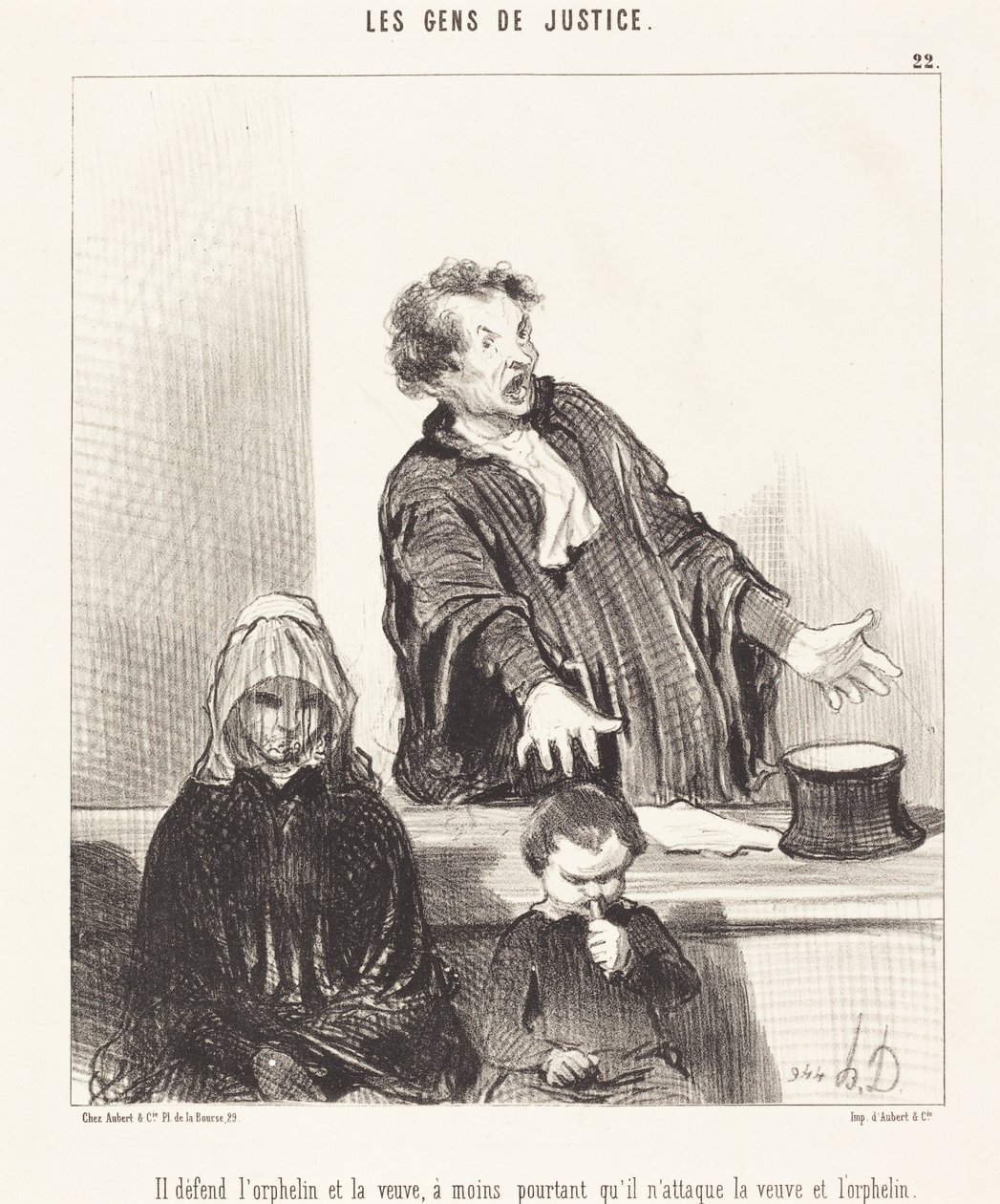 Defiende al huérfano y a la viuda, a menos que... de Honoré Daumier