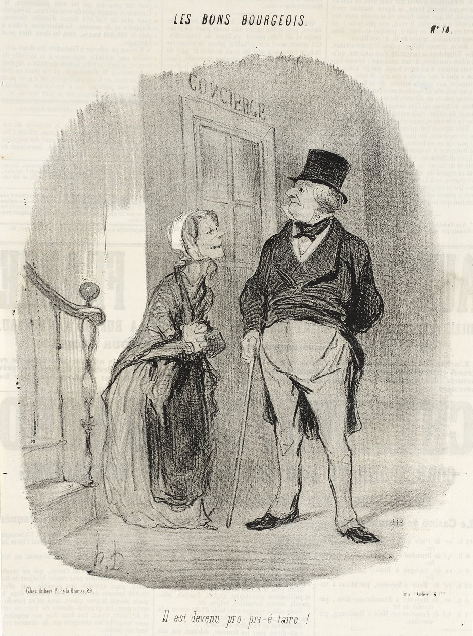 ¡Se ha convertido en pro-pie-ta-rio! de Honoré Daumier