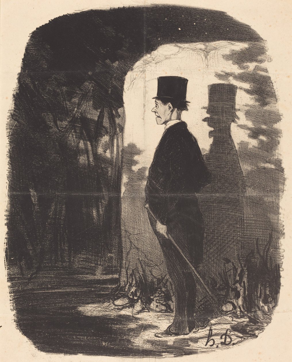 No hay nada que decir, tengo que atravesar este... bosque... de Honoré Daumier