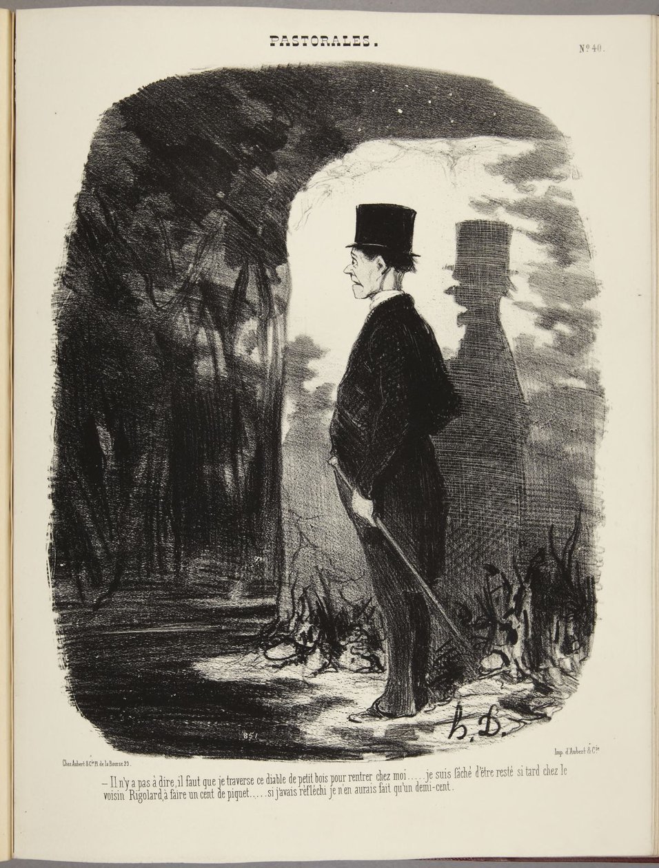 No hay duda: tengo que atravesar este maldito bosquecillo para volver a casa... de Honoré Daumier