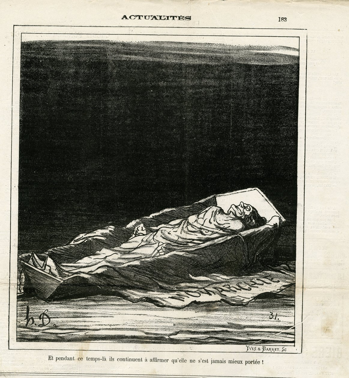 Ilustración de Honoré Daumier en Le Charivari de Honoré Daumier