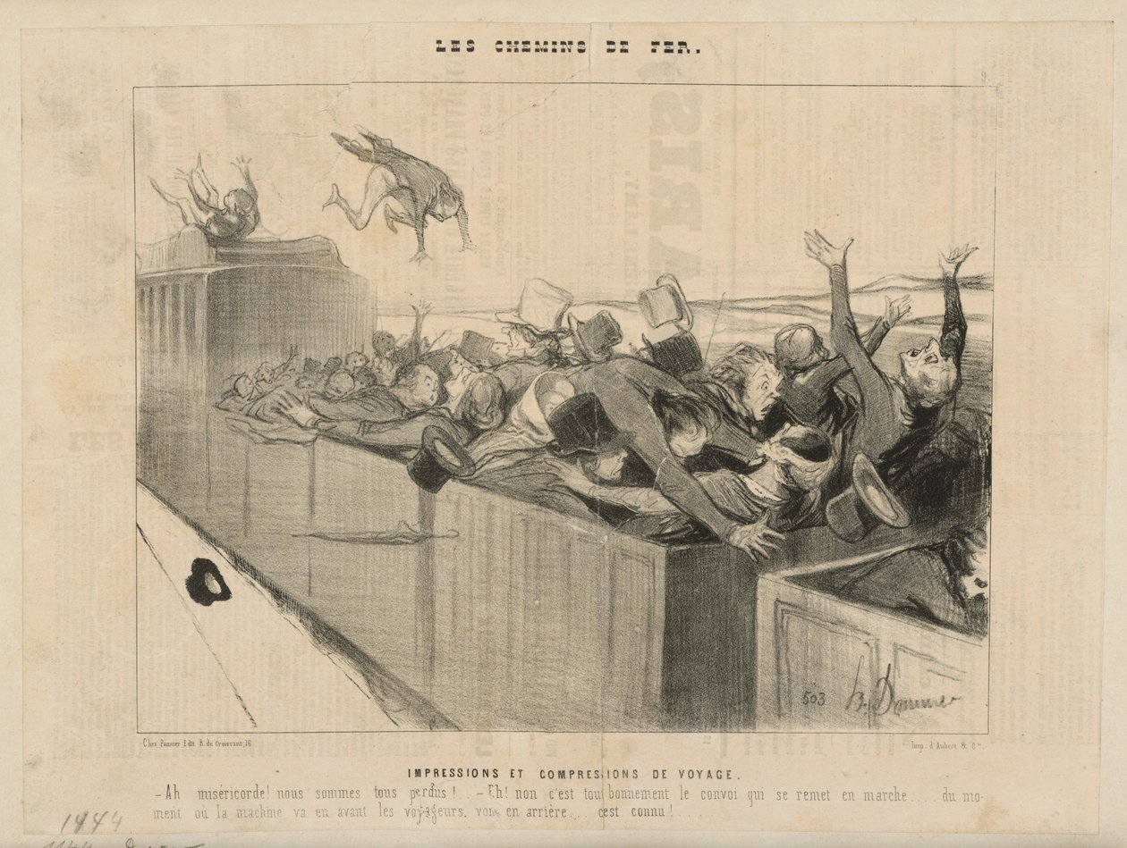 Impresiones y compresiones de viaje. De: «Los ferrocarriles» de Honoré Daumier