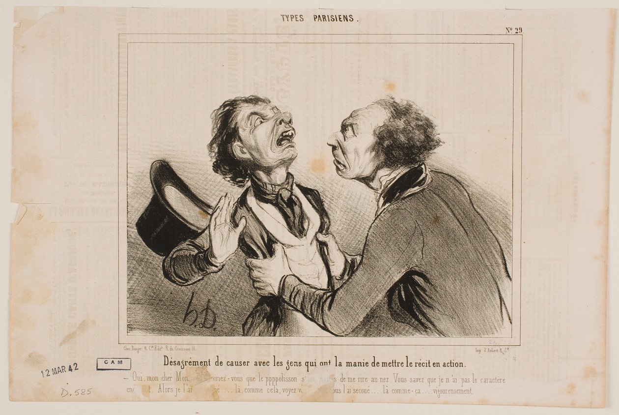 El inconveniente de hablar con la gente... de Honoré Daumier