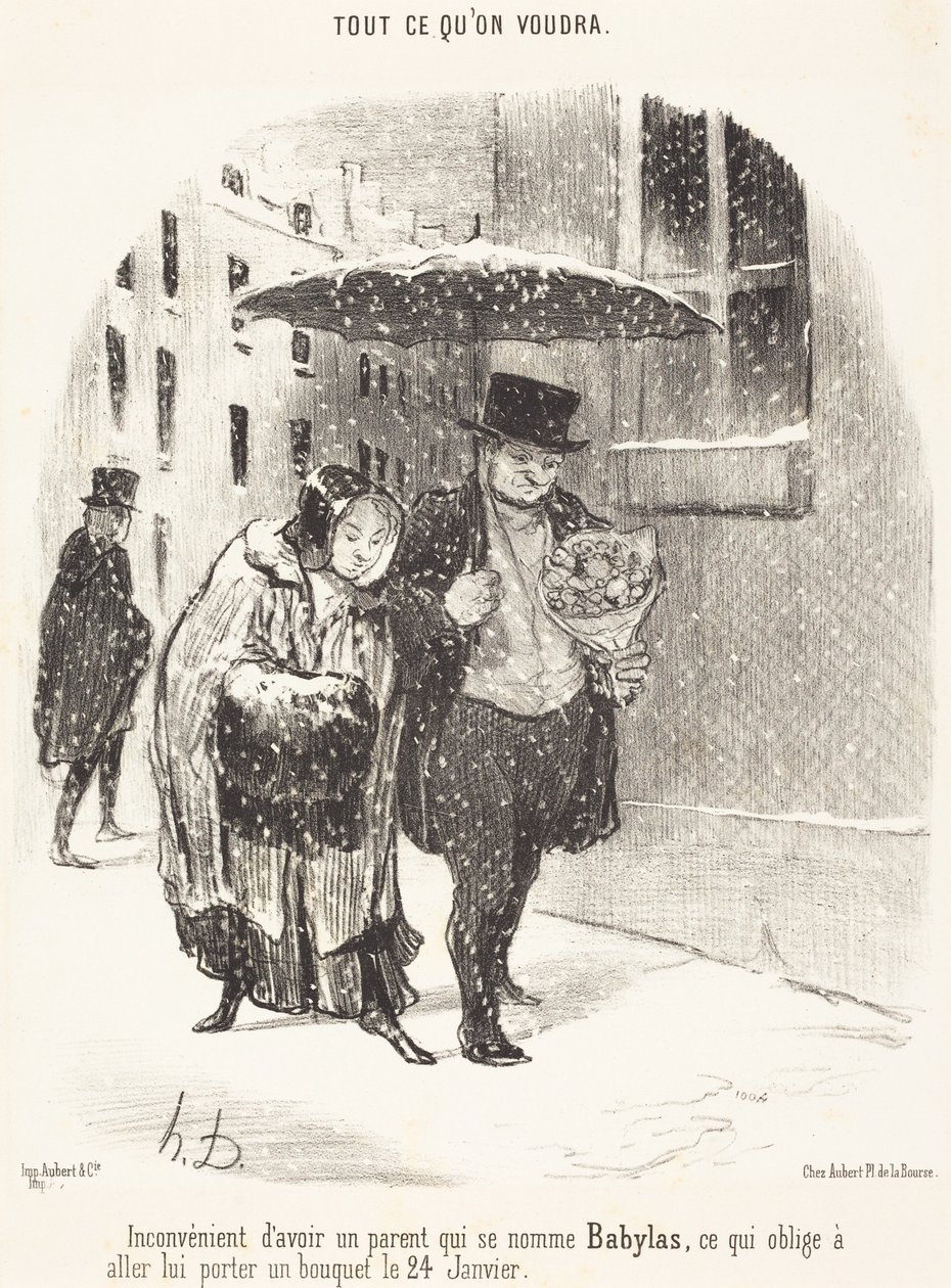 El inconveniente de tener un familiar que se llama Babylas... de Honoré Daumier