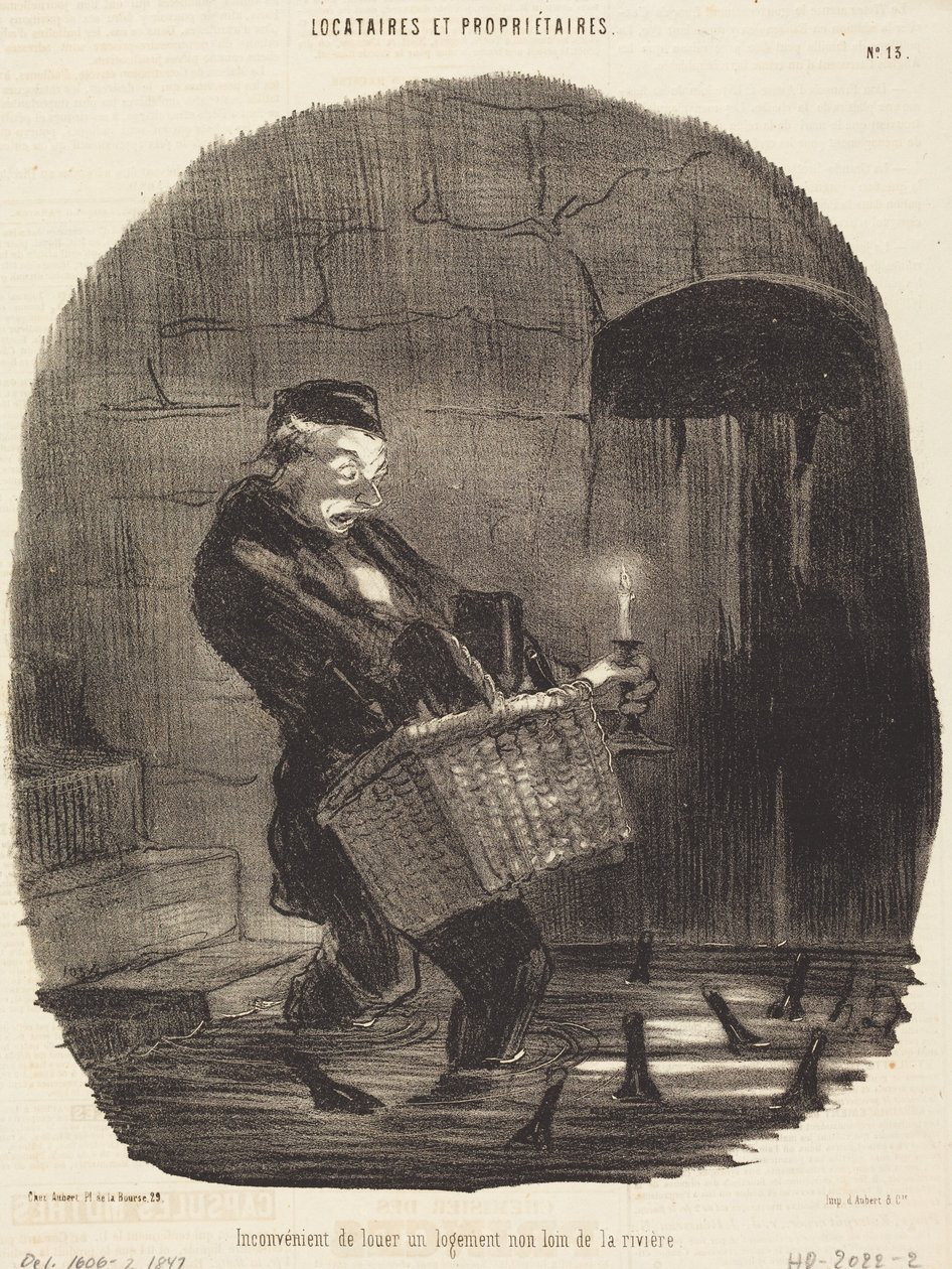 El inconveniente de alquilar... cerca de un río de Honoré Daumier