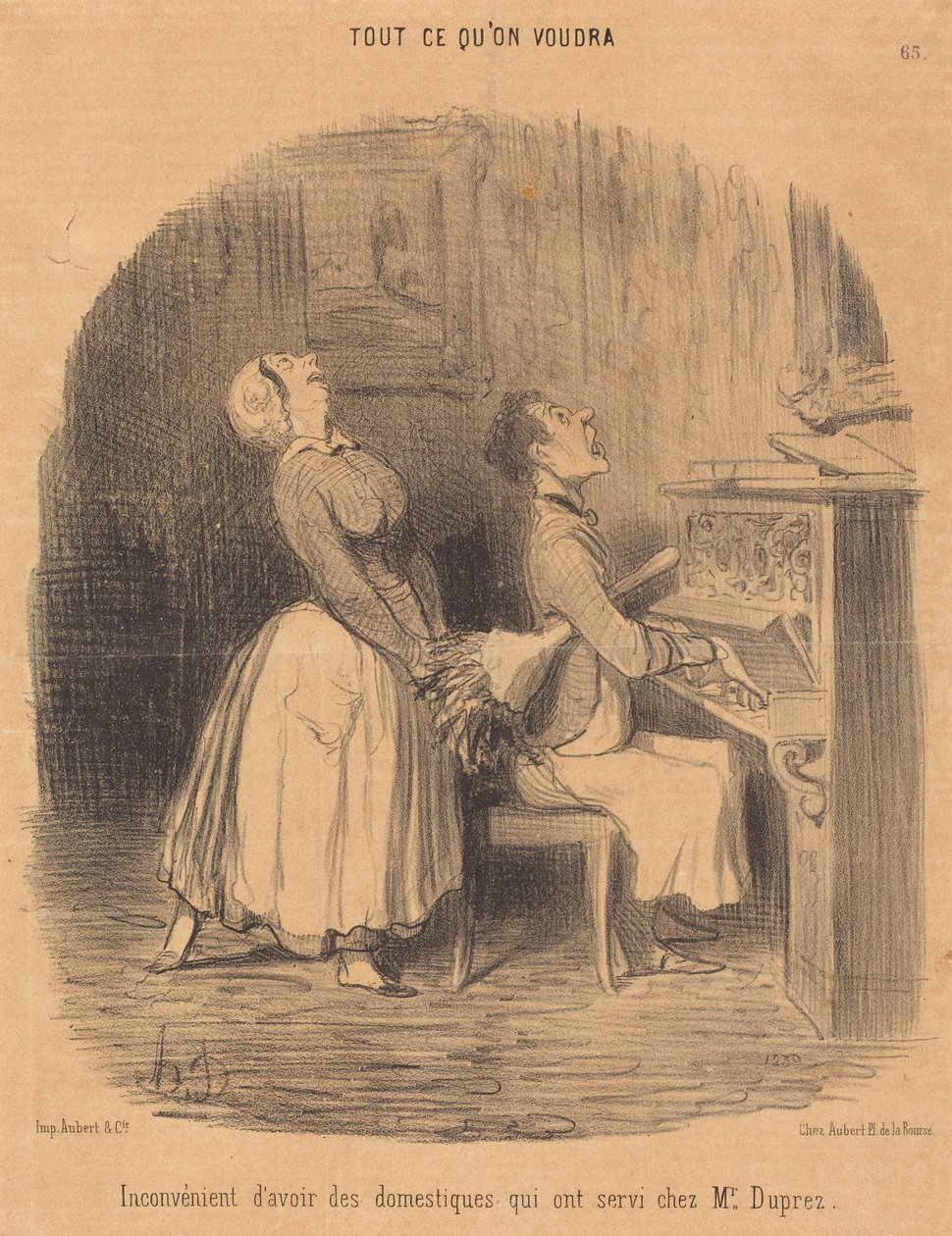 Inconveniente... de los sirvientes que han servido en casa del señor Duprez de Honoré Daumier