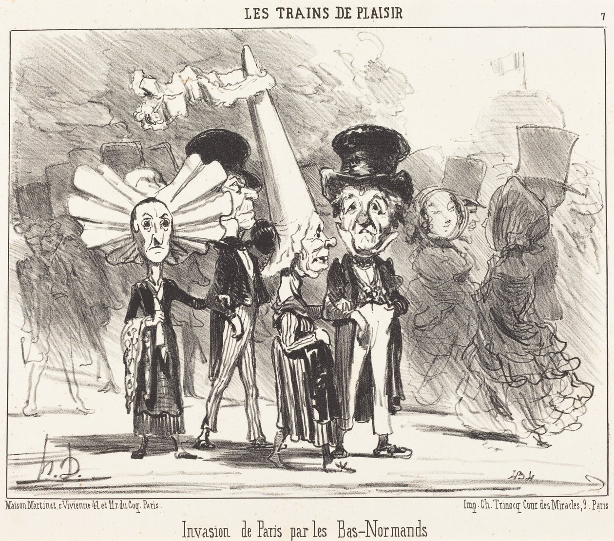 Invasión de París por los bajo-normandos de Honoré Daumier