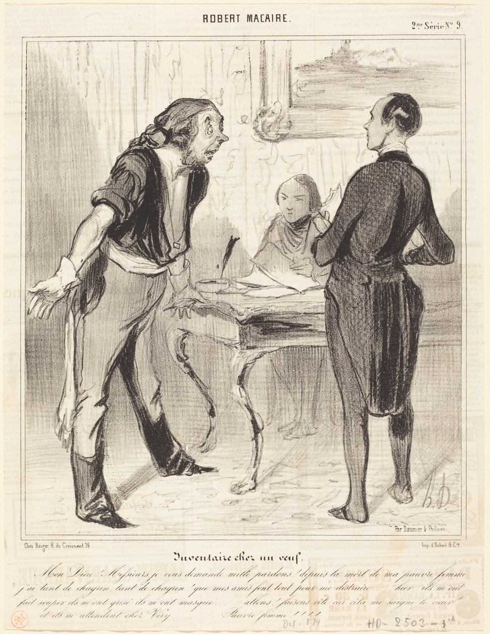 Inventario en casa de un viudo de Honoré Daumier