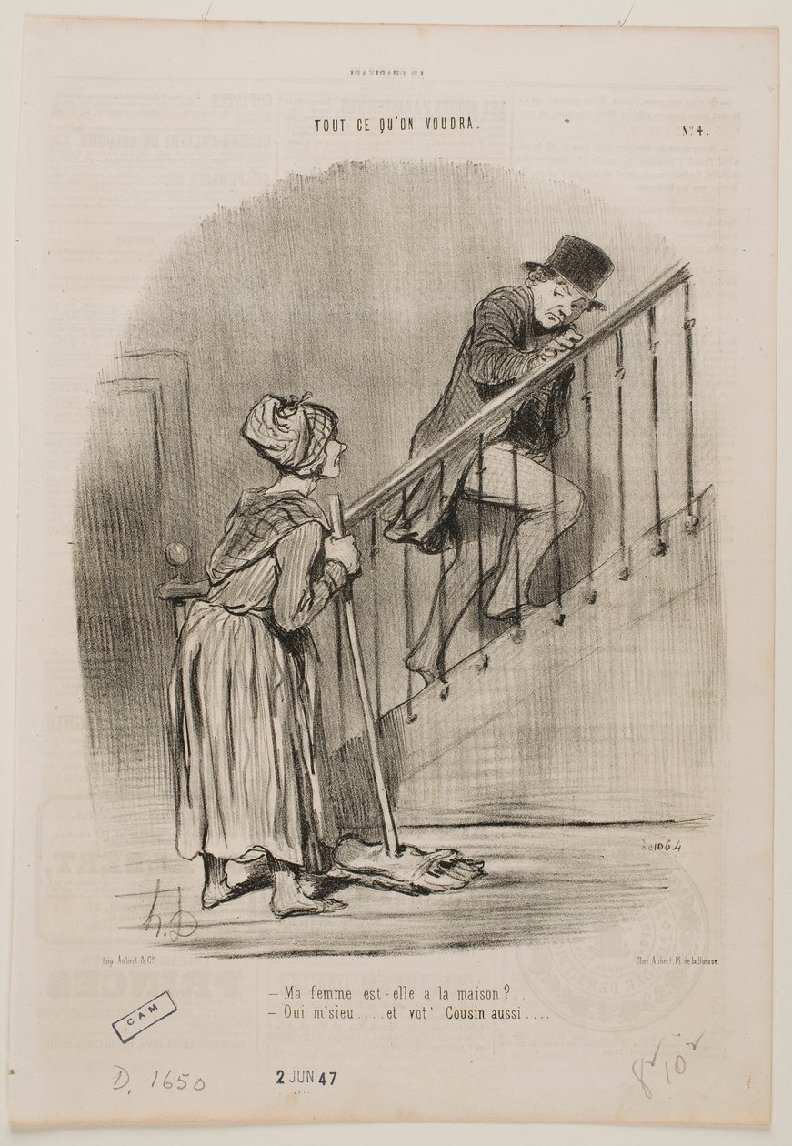 ¿Está mi mujer en casa de Honoré Daumier