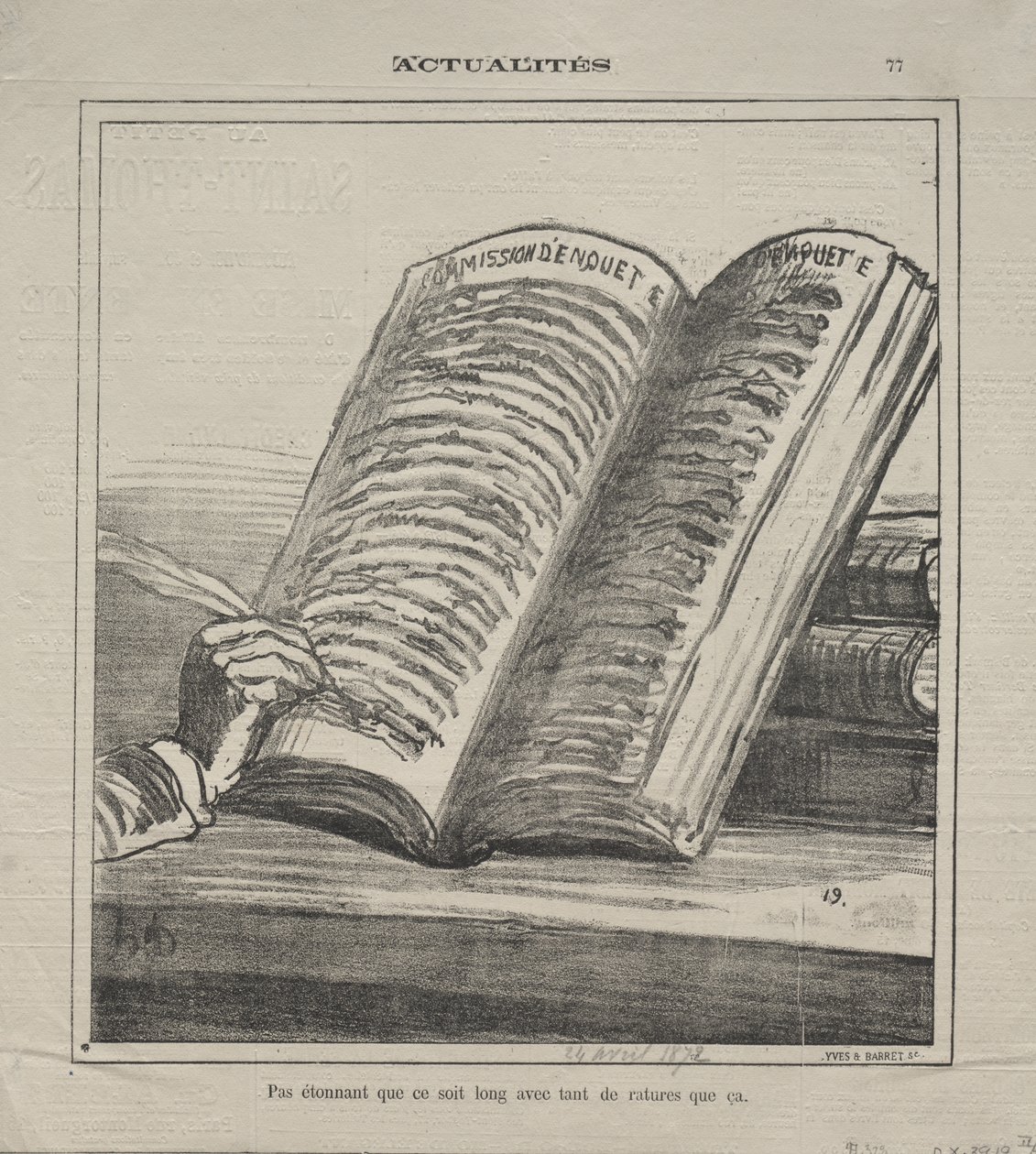 Actualidades (No. 77): No te asombres de que sea largo y con muchas correcciones de Honoré Daumier