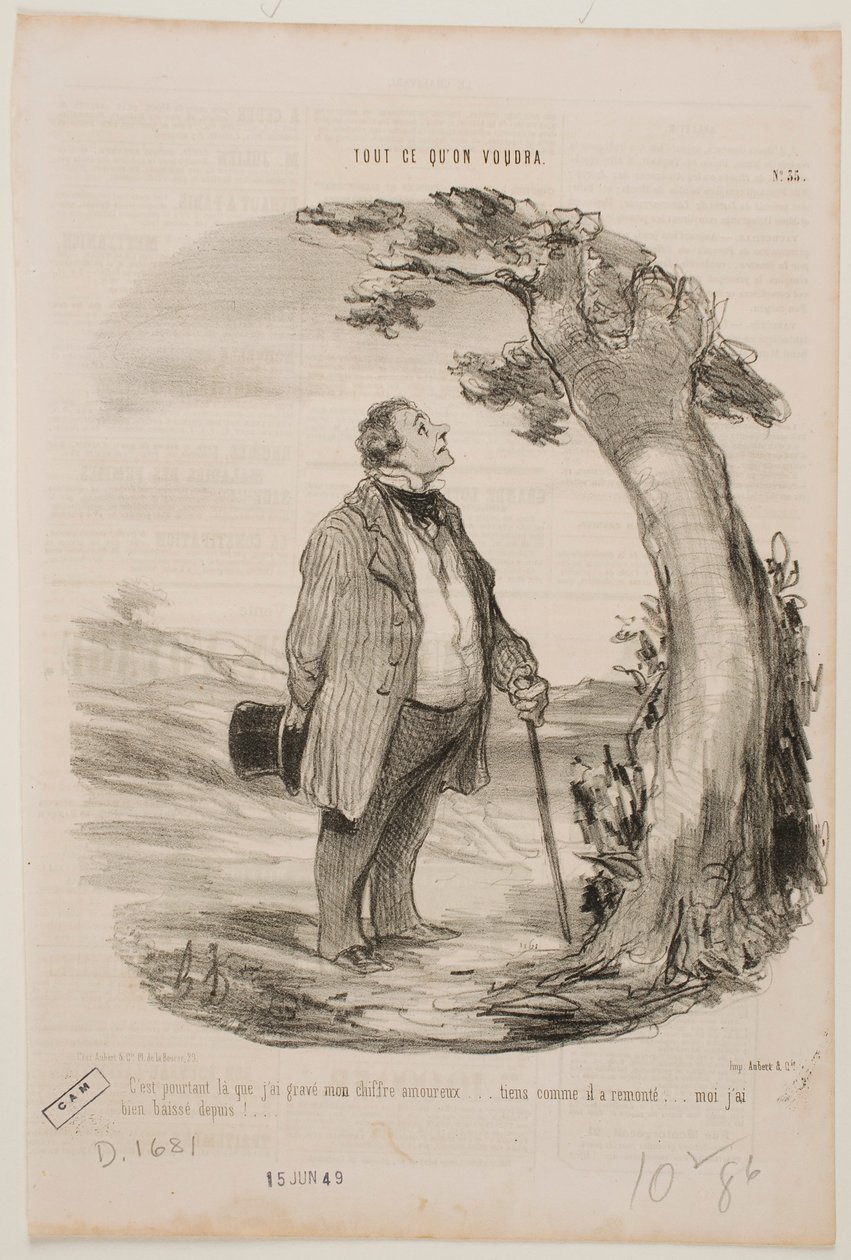 Es aquí donde había grabado las iniciales de mi amor... de Honoré Daumier