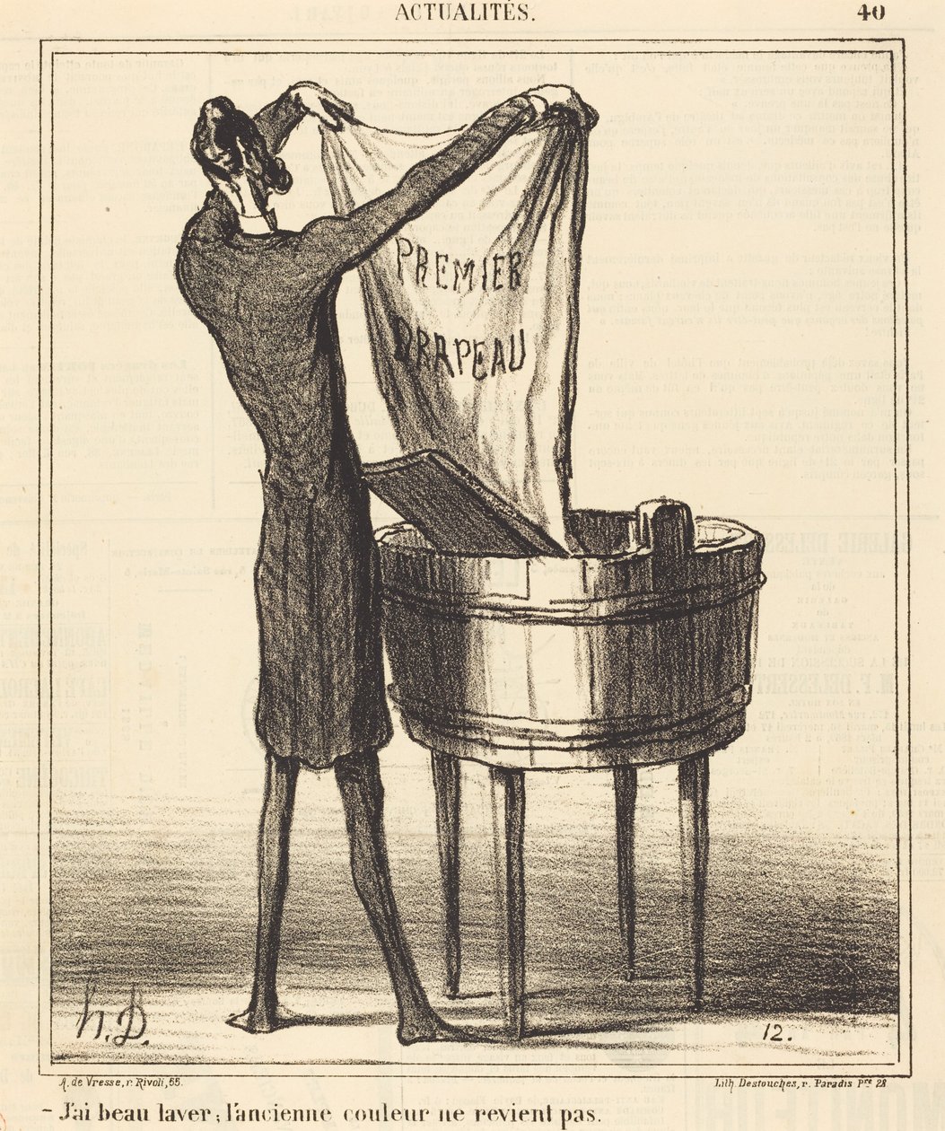 Por mucho que la lave, el color antiguo... de Honoré Daumier