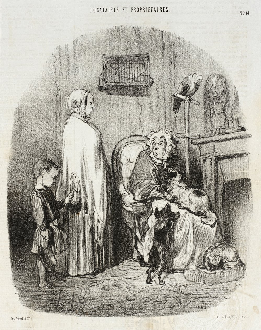 ¡No alquilo a gente que tenga hijos!... de Honoré Daumier