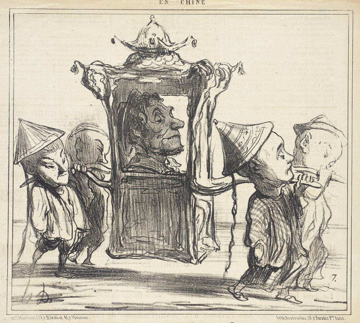¡Ojalá pudiera dar un paseo así por las calles de Brest, donde me tomarían por un mandarín!... de Honoré Daumier