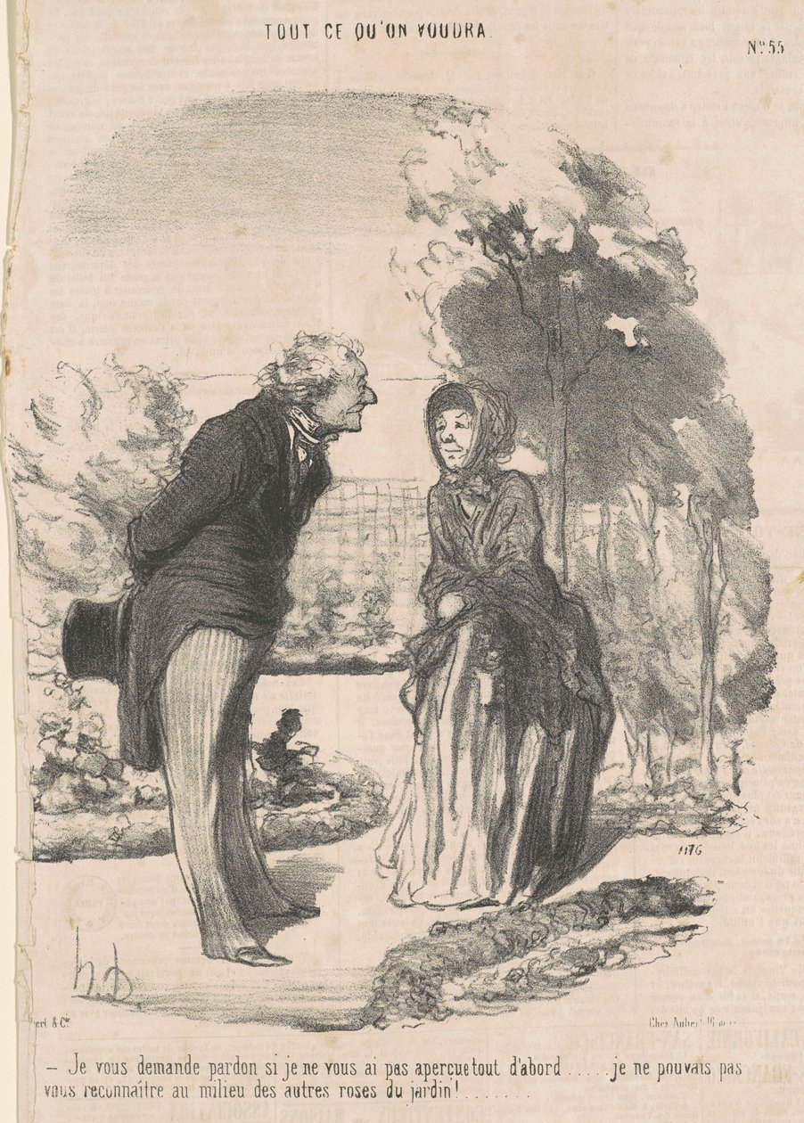 Le pido perdón si no la vi... de Honoré Daumier