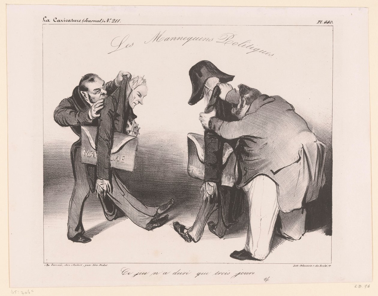 Caricatura de la Armada y la Presidencia de Honoré Daumier