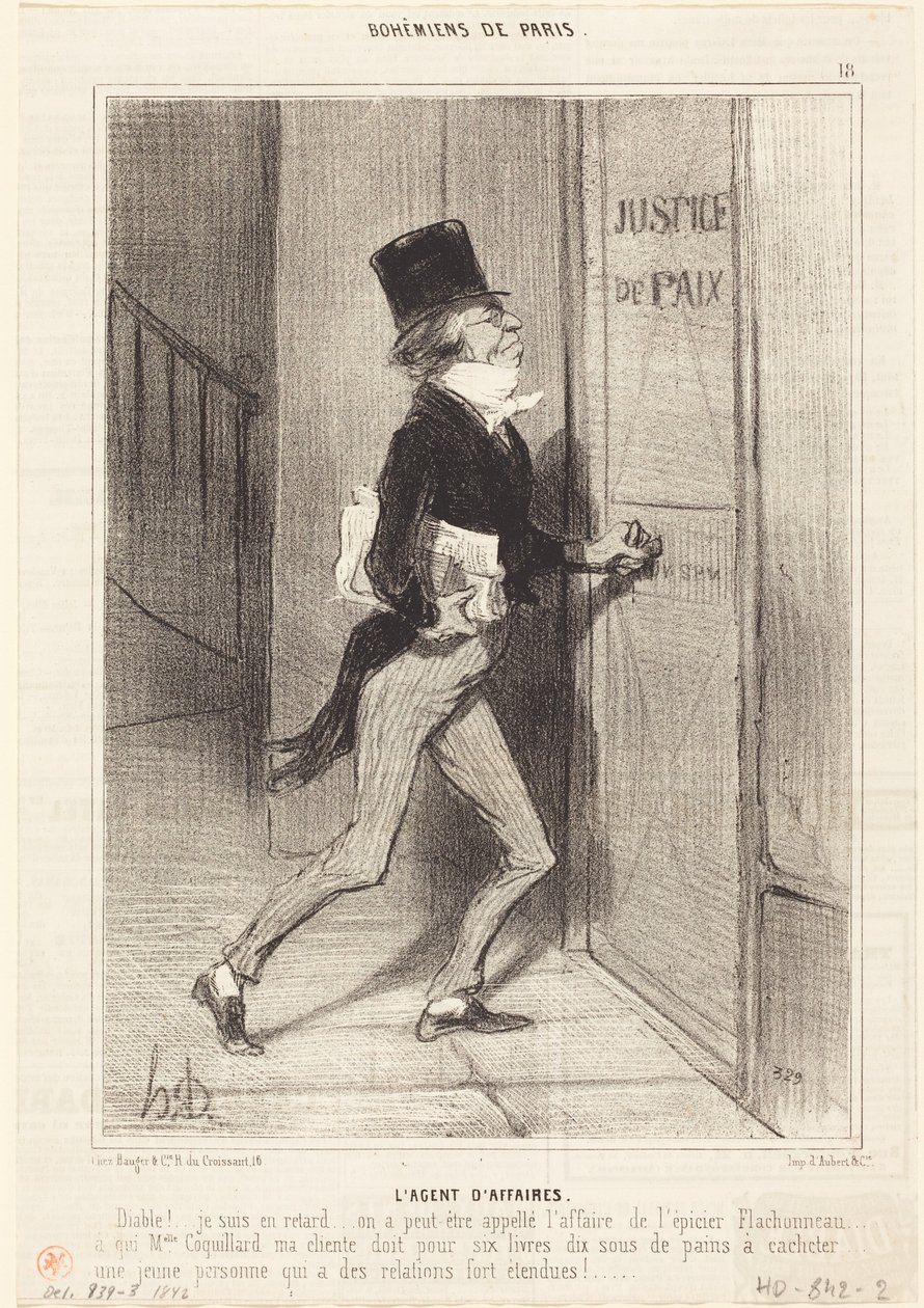 El agente de negocios de Honoré Daumier