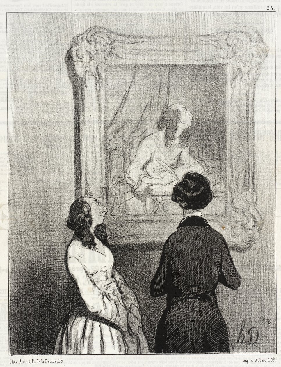 El artista me ha retratado justo en el momento en que escribo... de Honoré Daumier