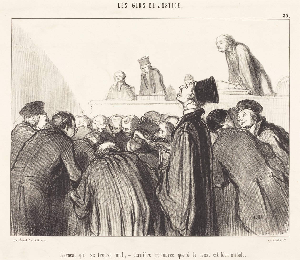 El abogado que se encuentra mal de Honoré Daumier