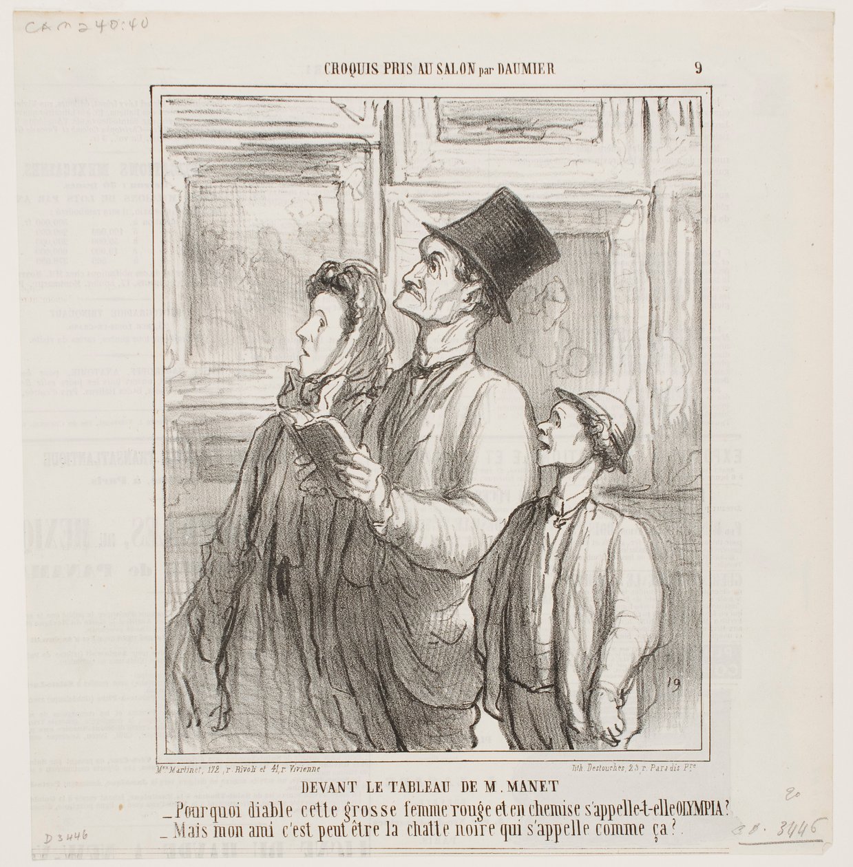 CONTEMPLANDO EL CUADRO DE MANET de Honoré Daumier