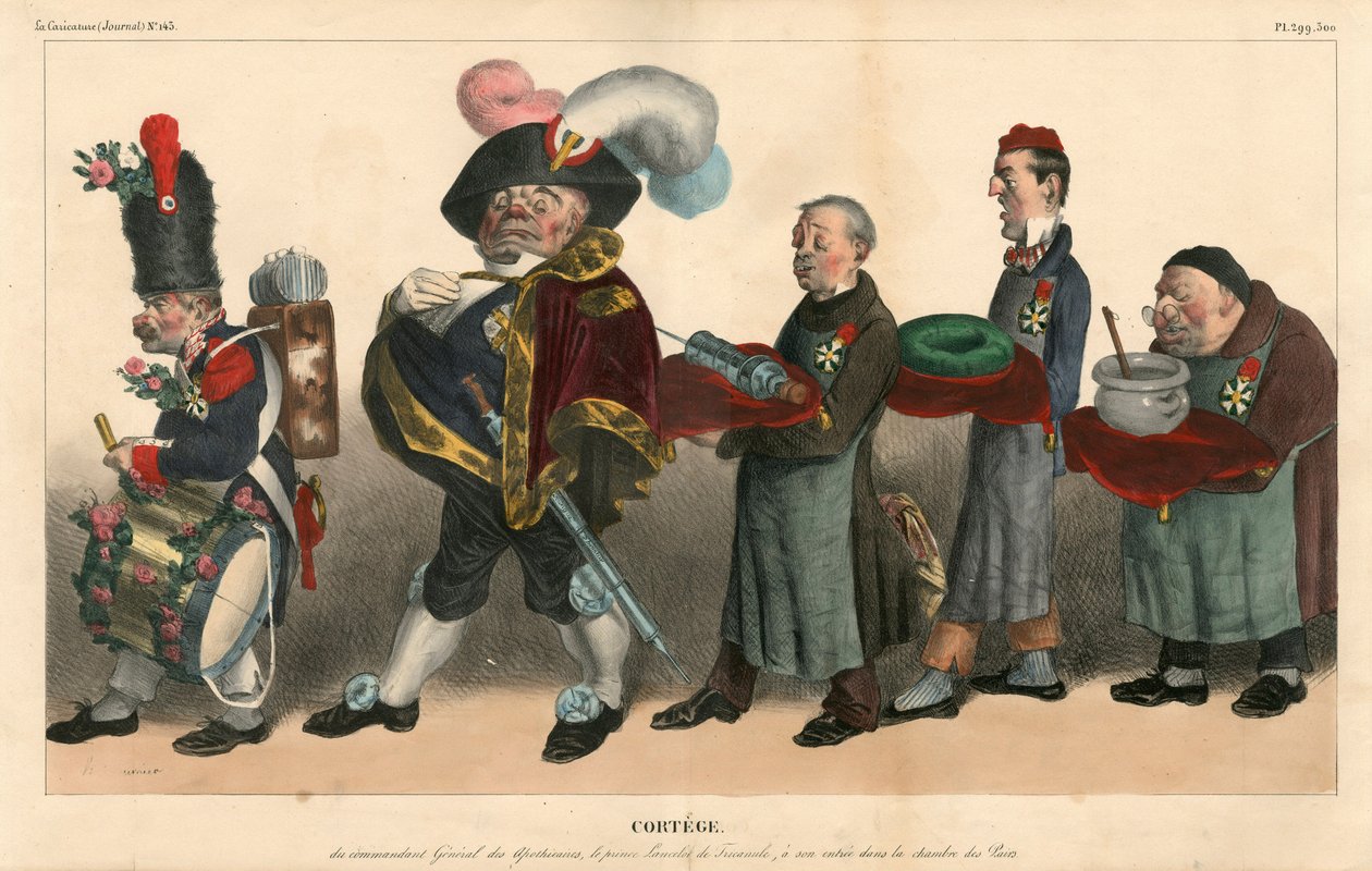 La Caricatura (1830) política, Satírico en colores de Honoré Daumier