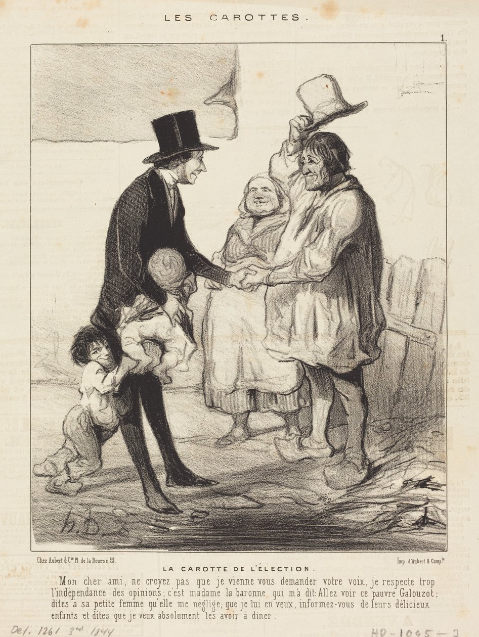 El aliciente de las elecciones de Honoré Daumier