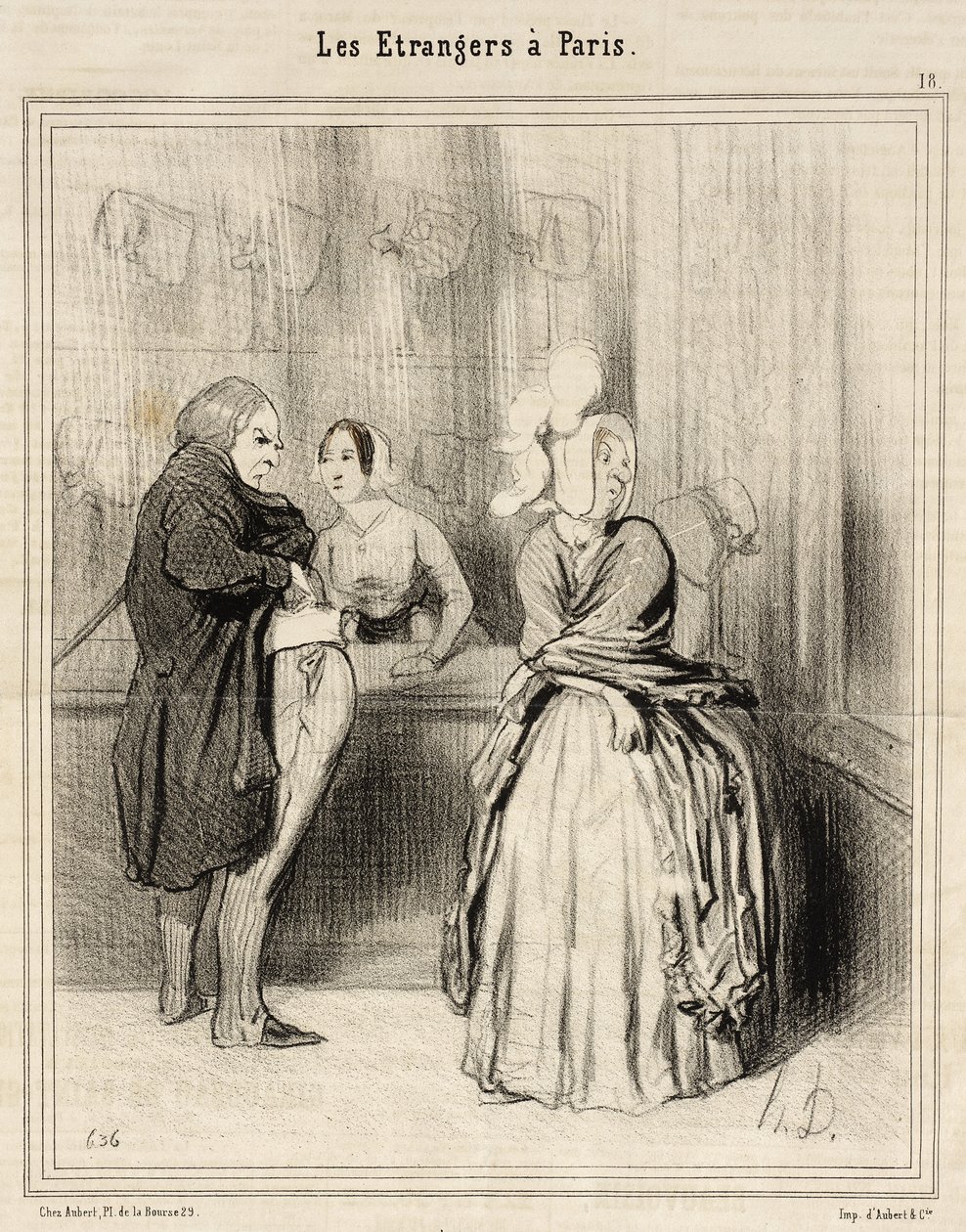 El sombrero que se trae de París de Honoré Daumier