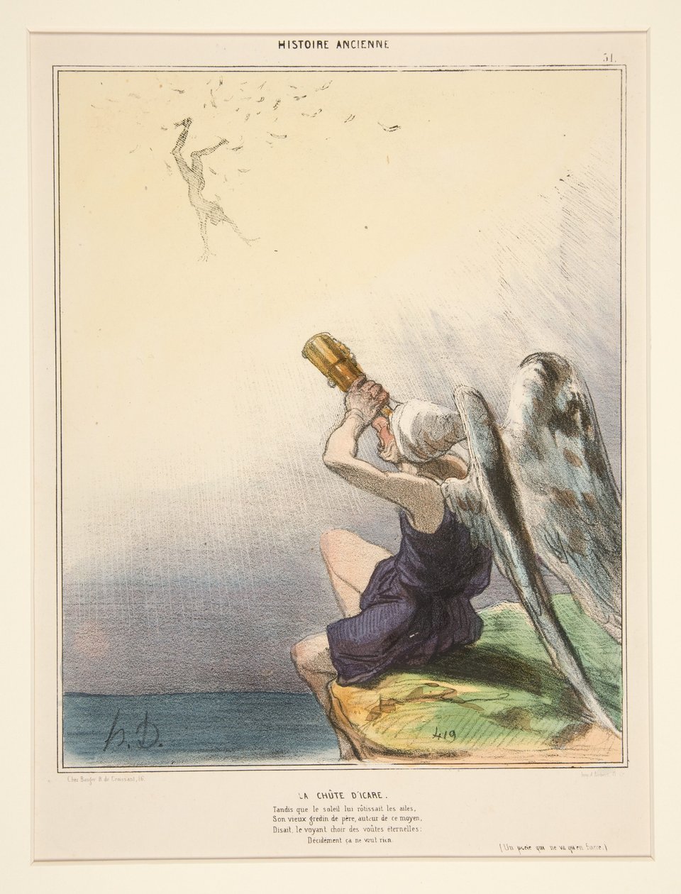 La caída de Ícaro, de Histoire Ancienne de Honoré Daumier