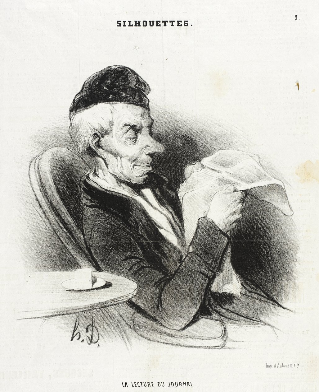 La lectura del periódico de Honoré Daumier