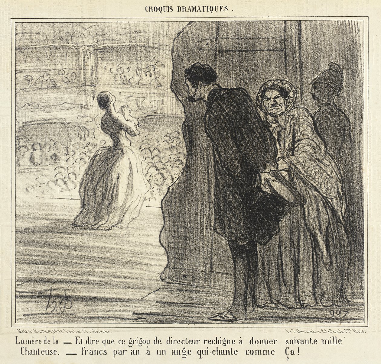 La madre de la cantante de Honoré Daumier