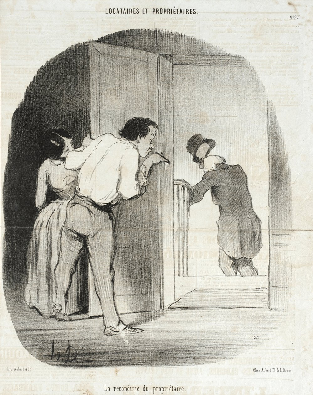 La expulsión del propietario de Honoré Daumier
