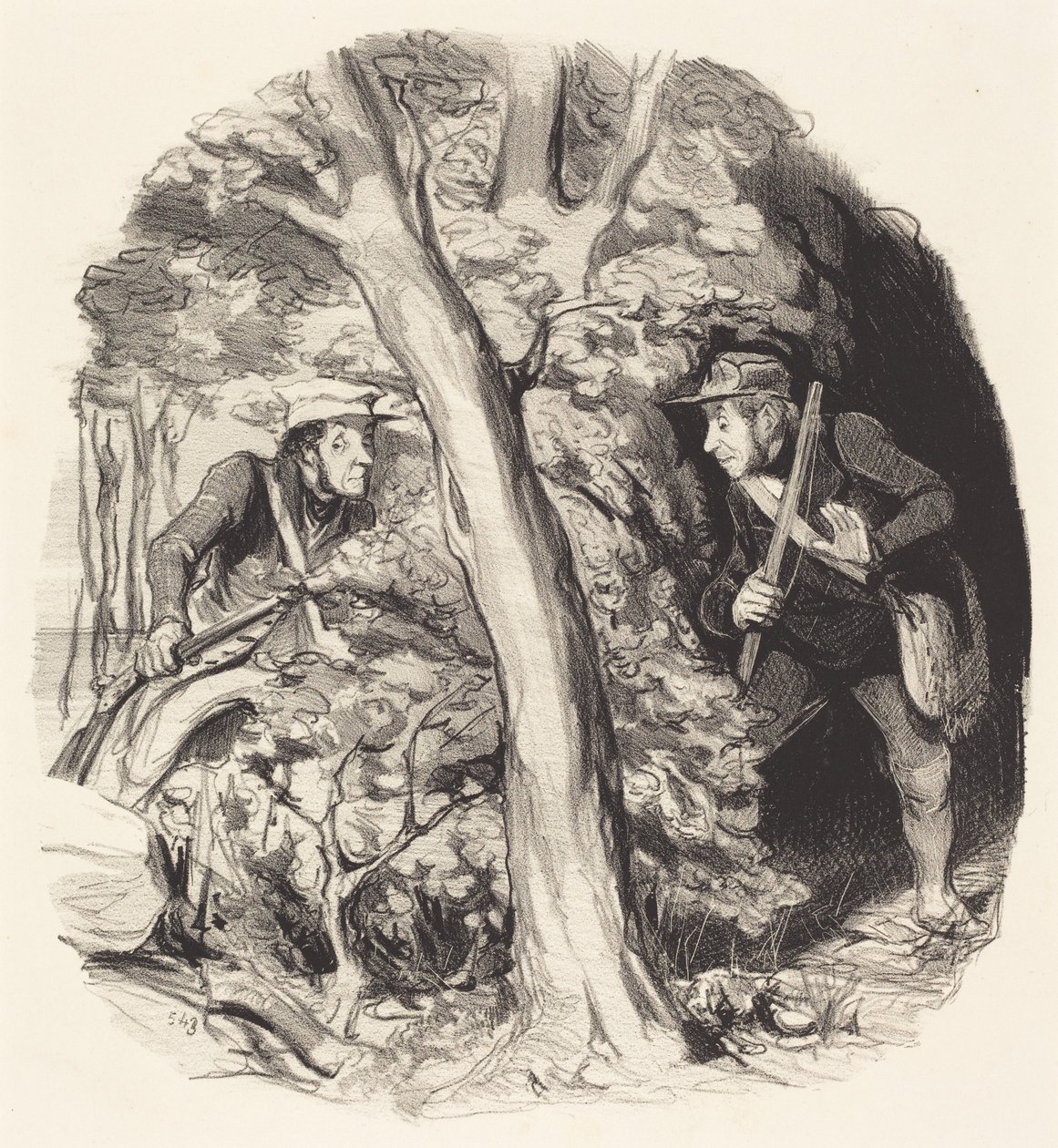 El Encuentro en el Bosque de Honoré Daumier