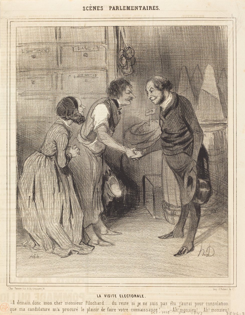 La visita electoral de Honoré Daumier